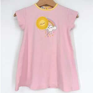 Magnolia Baby Girl's Pink Happy Day! Rainbow Sun Dress Sz 2 Cotton